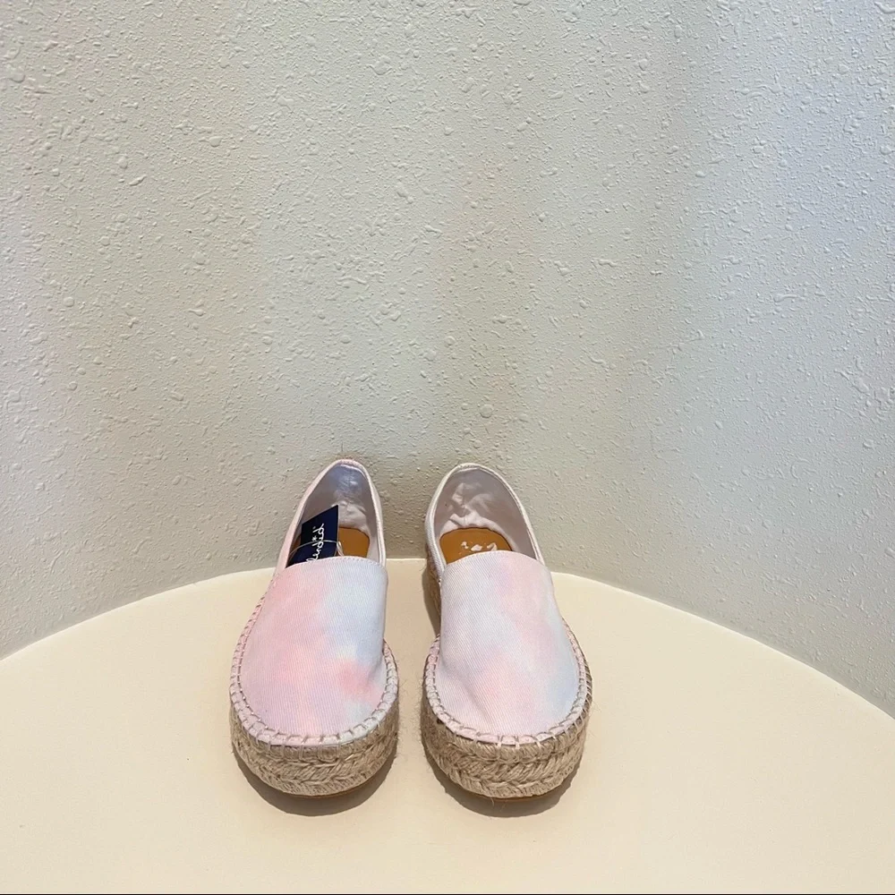 Anthropologie Splendid Laney Women’s Pastel Tie Dye Espadrille Size 8.5 NWT